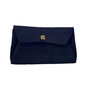 Gucci Blue Corde 2-way Clutch Shoulder Bag with Gold Chain Strap